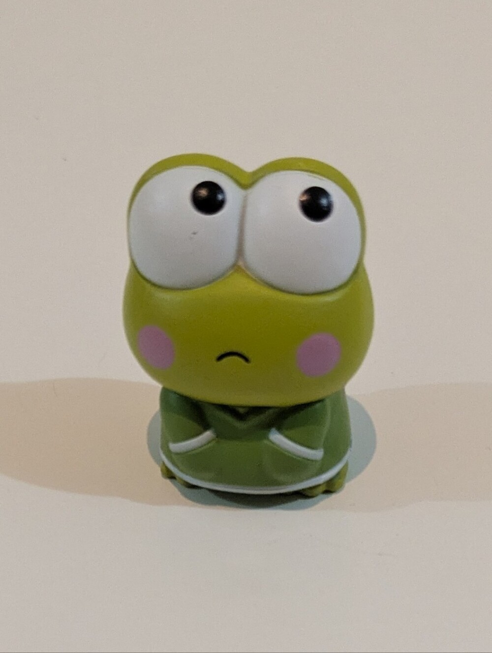 Sanrio Keroppi Green Frog Figure with Pink Cheeks
